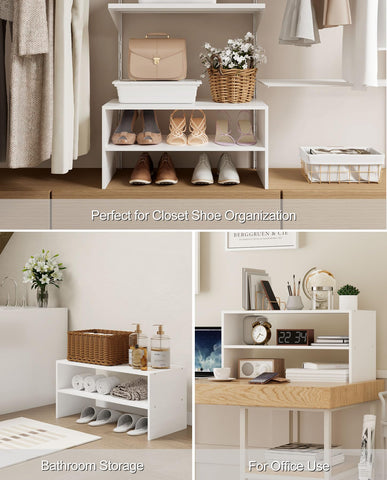 LOWOSA styled in an entryway holding shoes to create an organized space