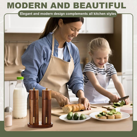 LOYIM mill next to fork showing 8-inch scale for kitchen use and serving