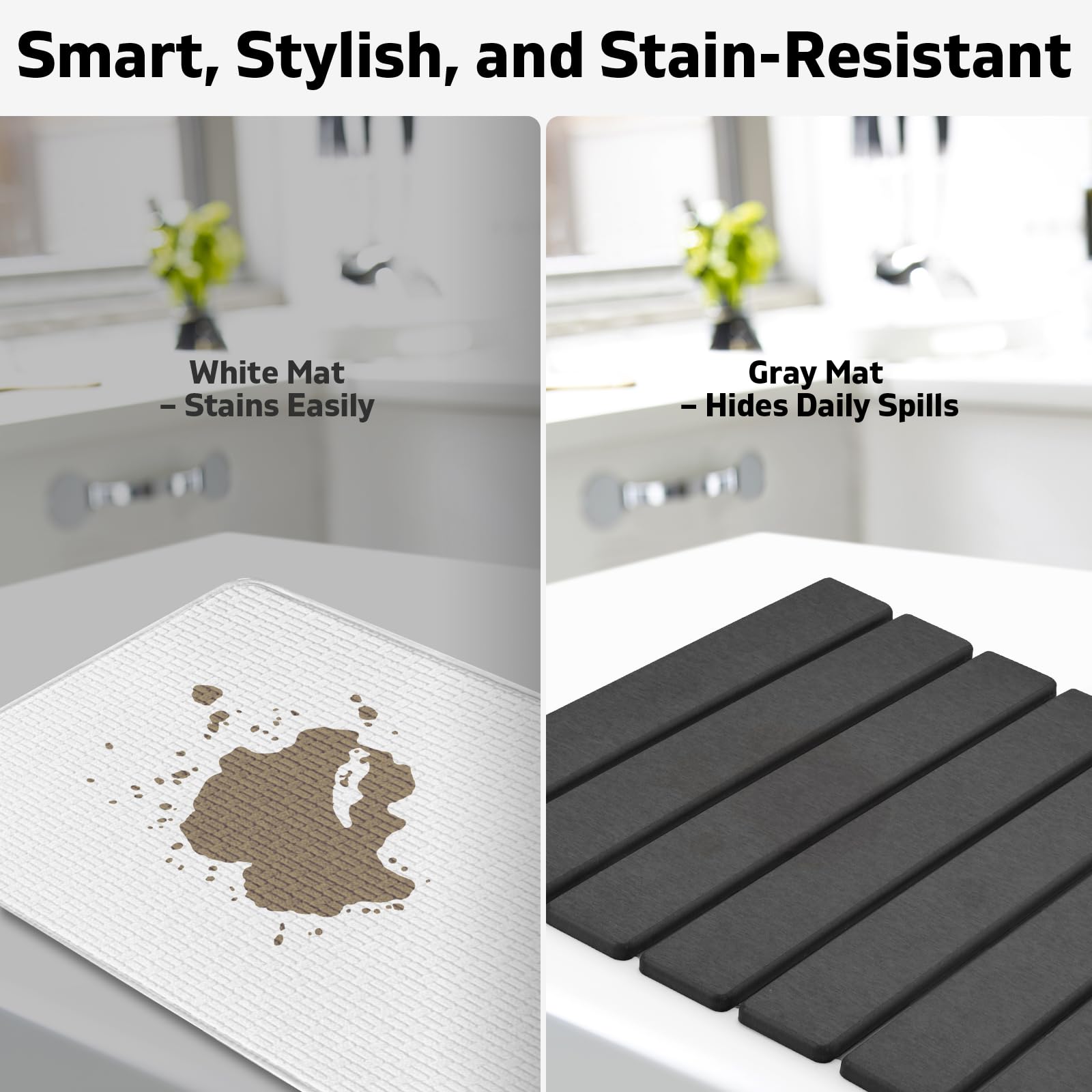 Lprmnnc coaster with soap bottle and cup protects countertop