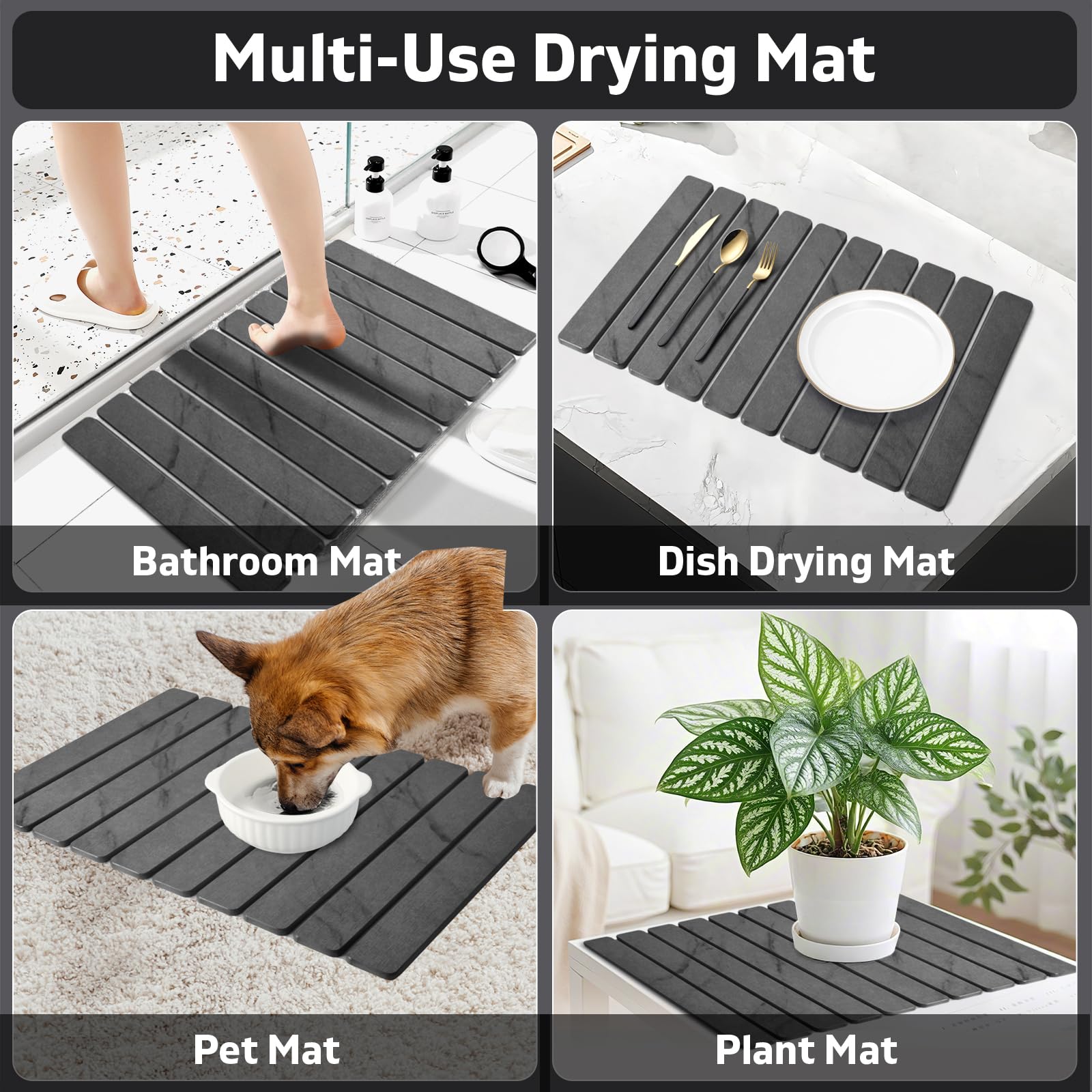 Lprmnnc mat on kitchen counter in modern setting enhances tidiness