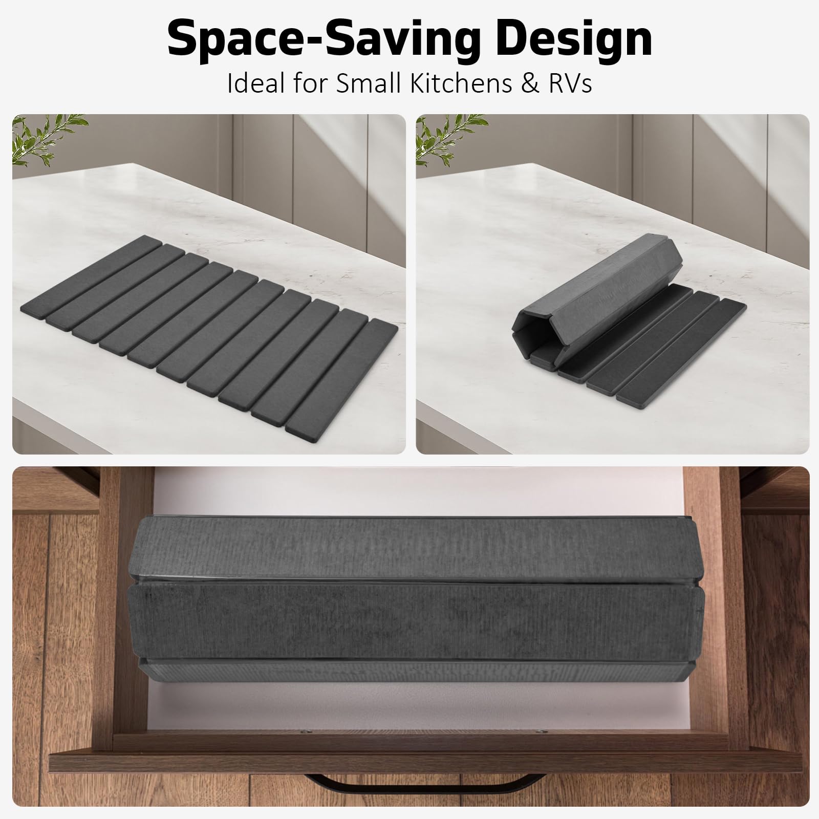 Lprmnnc drying mat holding dishes and glasses for quick drying