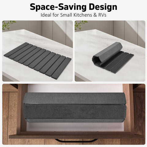 Lprmnnc drying mat holding dishes and glasses for quick drying