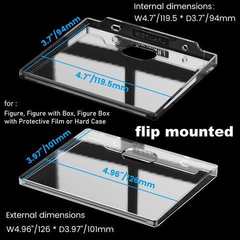 LRANFOW shelf next to ruler showing 5x4 inch scale for sizing confidence benefit