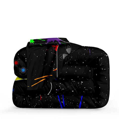 lris Bedding pillowcase detail displaying matching graphics and comfortable fabric for restful sleep
