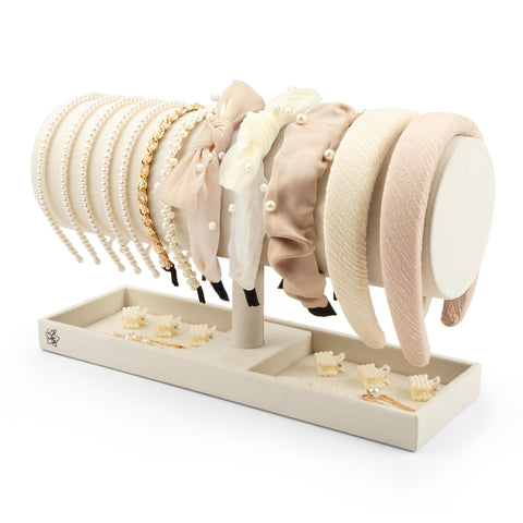 LS holder with bracelets and watches arranged, multiuse accessory storage