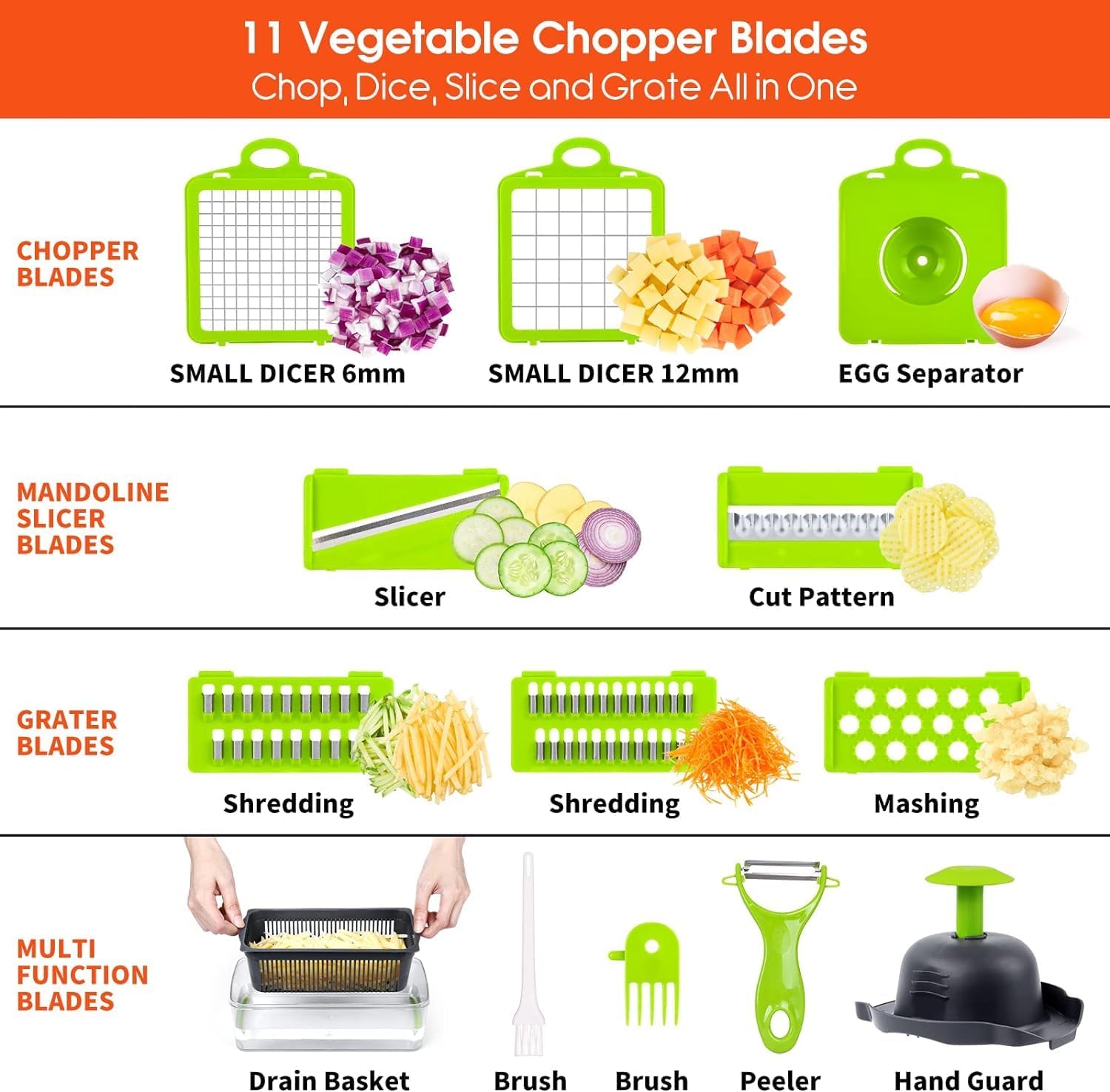 LSLCQW spiralizer insert close-up producing vegetable ribbons quickly