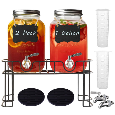Ltzmcmy glass dispenser front view showing tidy serving presentation and capacity