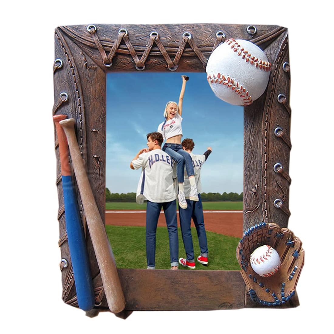 Luai Fashion front view of baseball frame showing hand-painted detail and display appeal