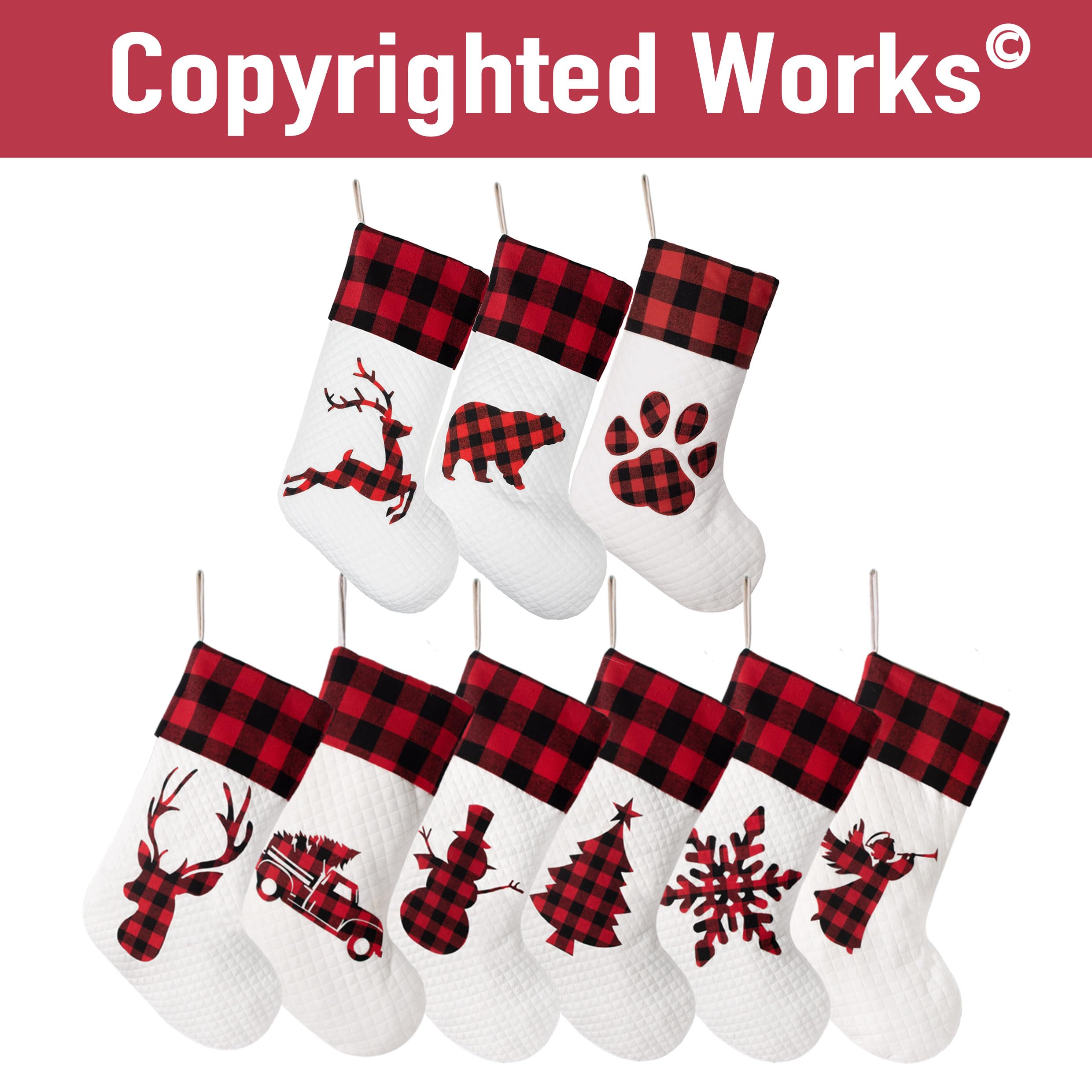 LUBOT stockings hanging on fireplace mantel creating cozy rustic holiday scene benefit