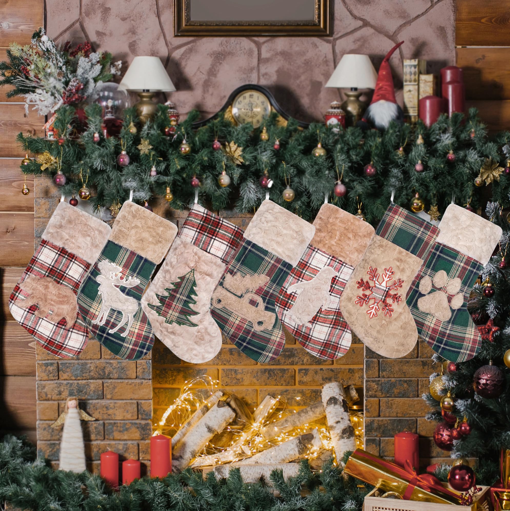LUBOT lifestyle fireplace scene adding warm farmhouse holiday ambiance