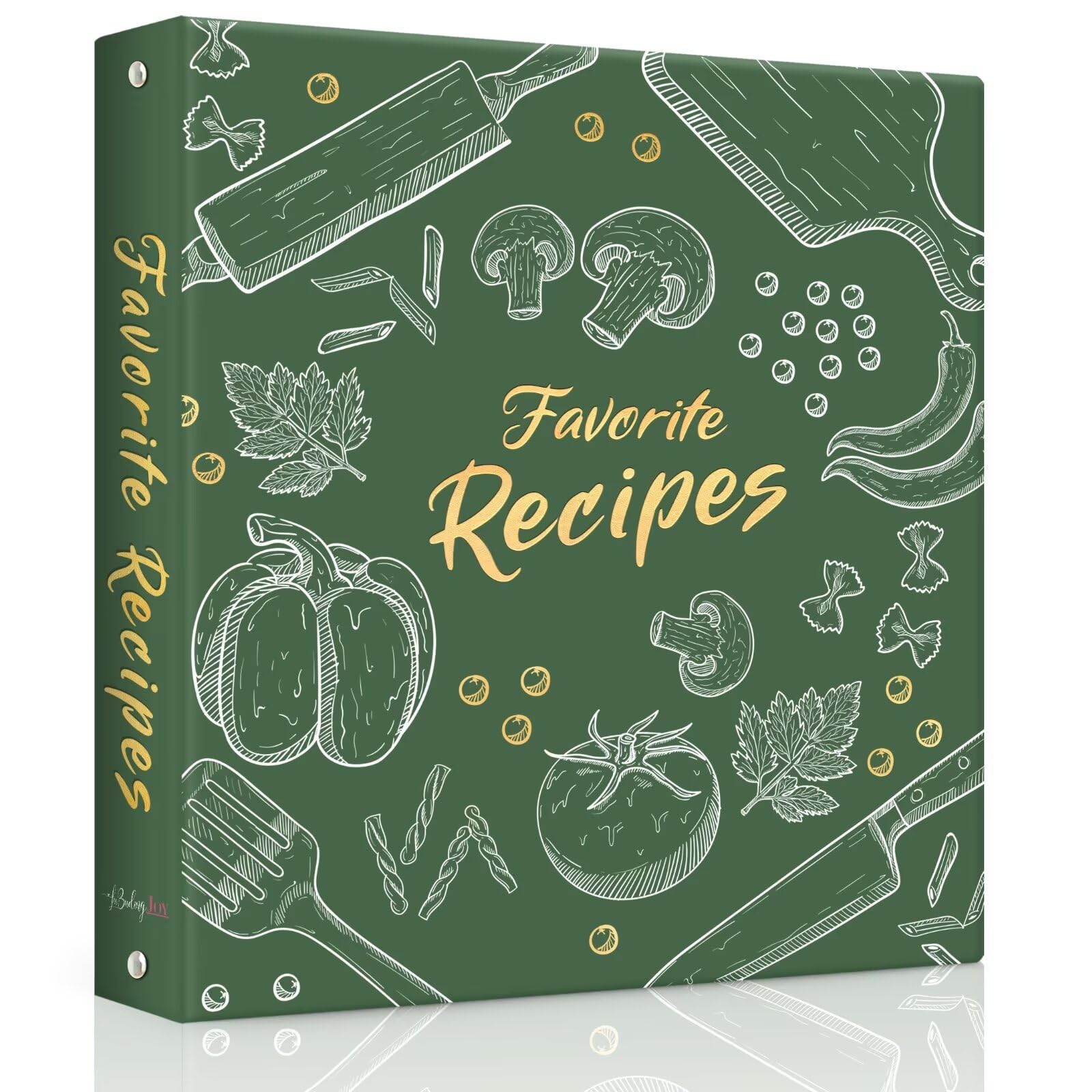 LuBudingJoy front cover waterproof binder protects recipes and looks elegant