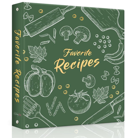 LuBudingJoy front cover waterproof binder protects recipes and looks elegant