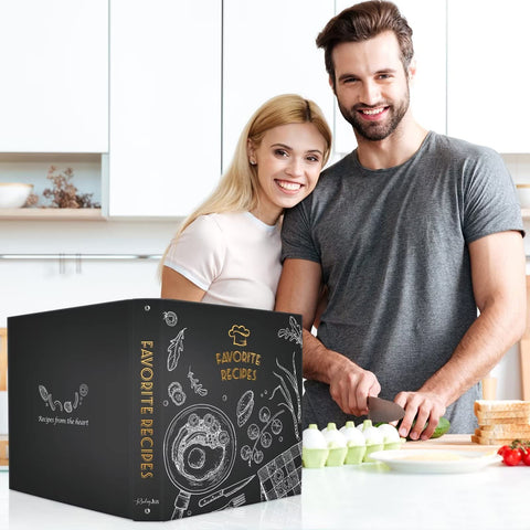LuBudingJoy binder on kitchen counter demonstrating organized, spill-resistant storage