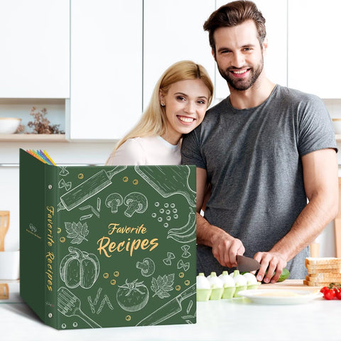LuBudingJoy binder on kitchen counter ready for cooking and family use