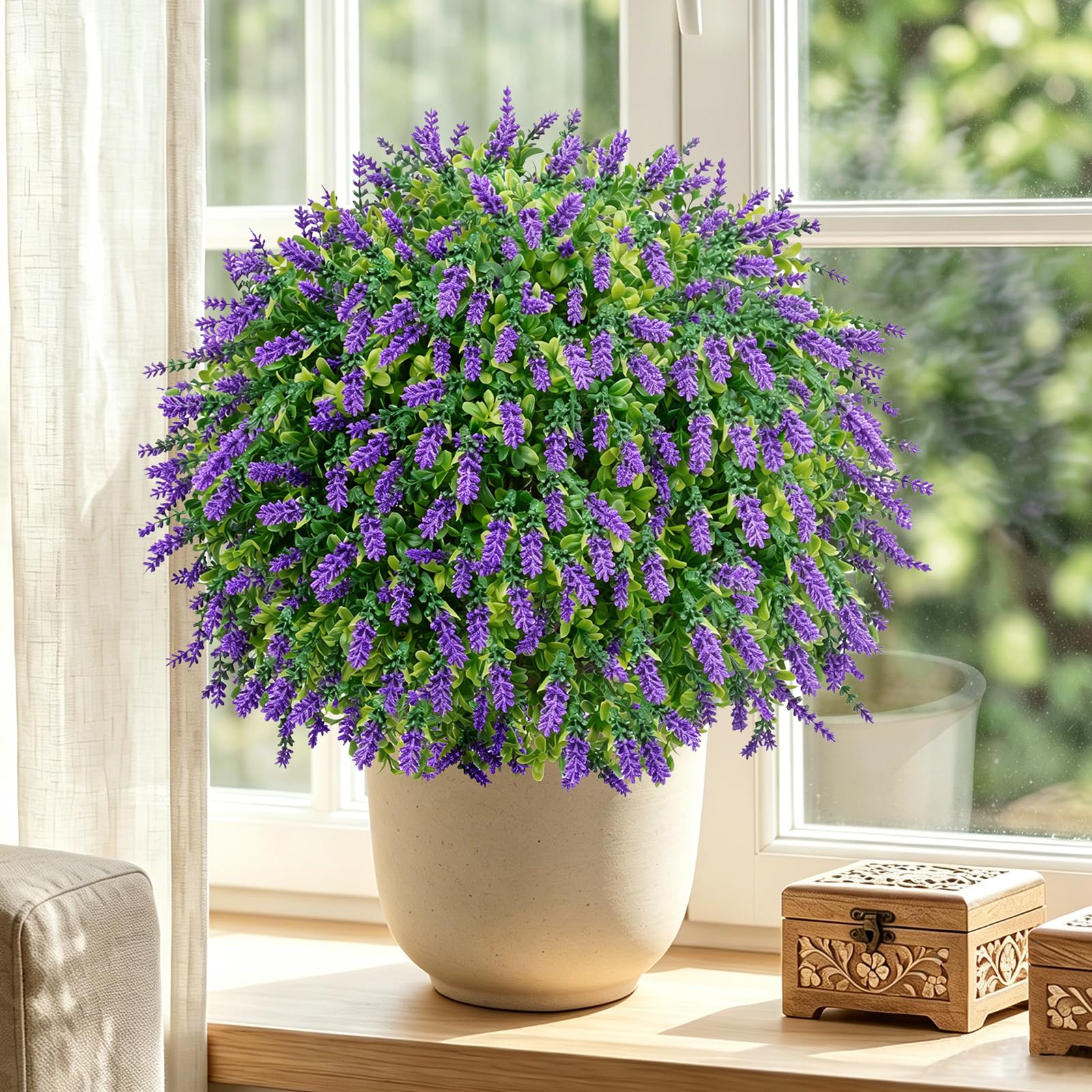 LuceAlberi single topiary in foyer offering year-round greenery without maintenance