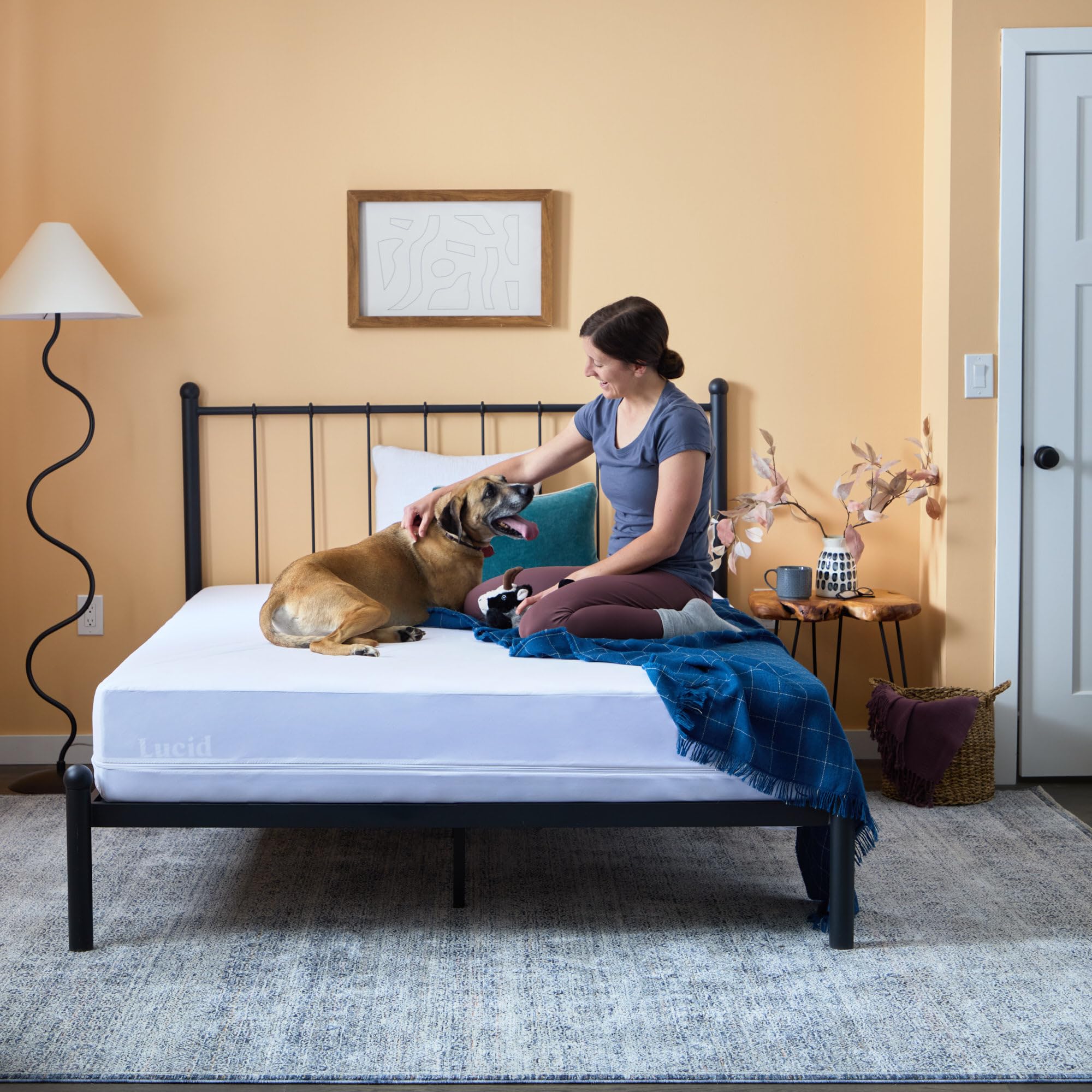Lucid mattress transport protection demonstrating safe handling during moves