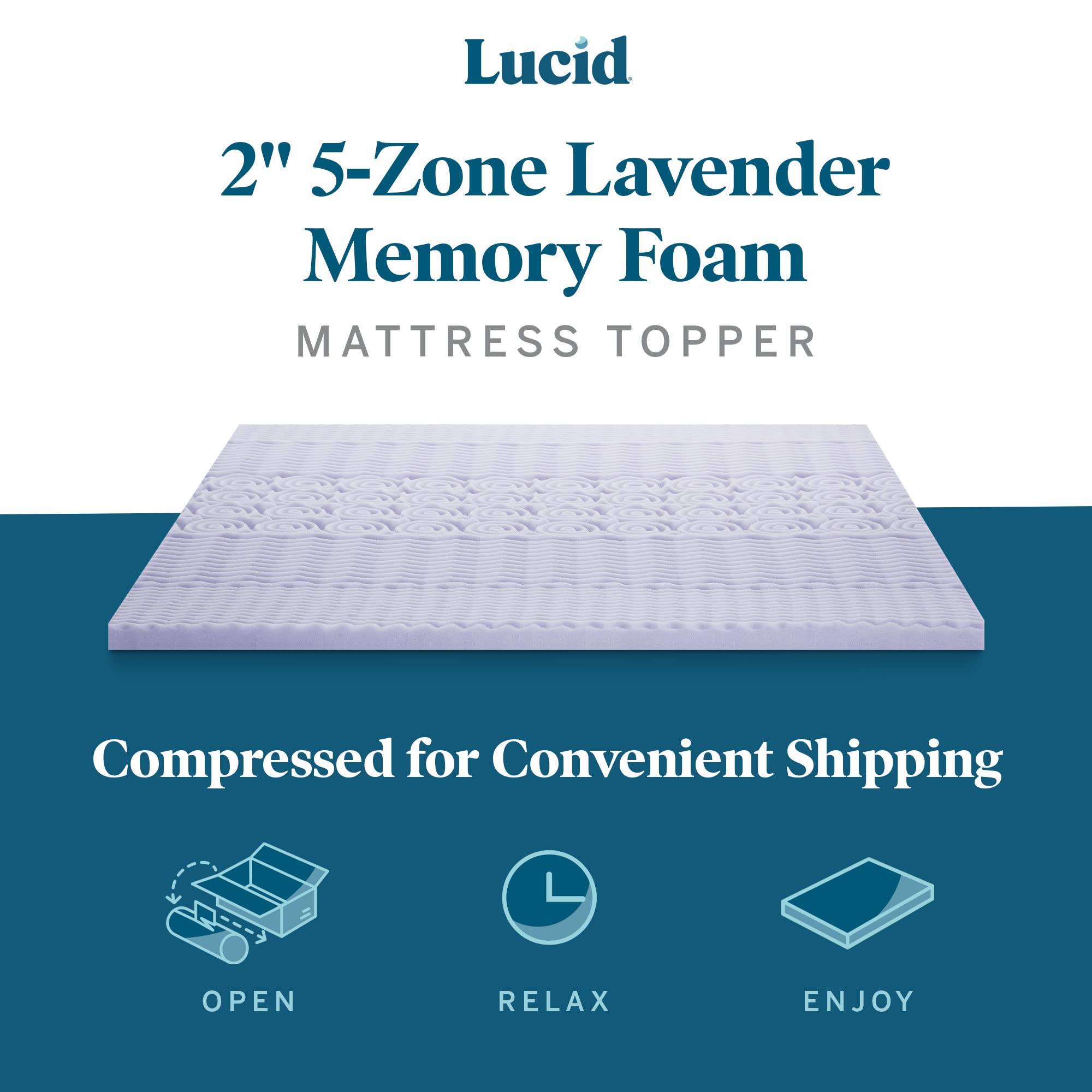LUCID close-up of memory foam texture showing breathable ventilated comfort
