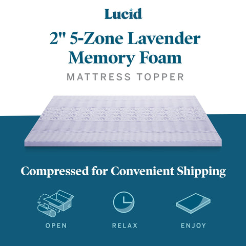 LUCID close-up of memory foam texture showing breathable ventilated comfort