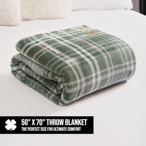 Lucky Brand close-up of plush microfiber texture highlighting softness and warmth