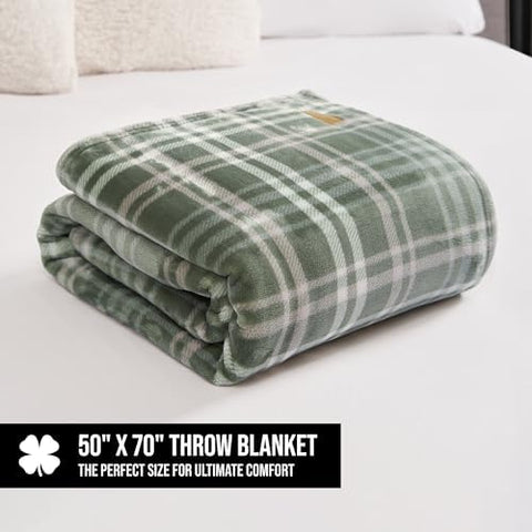 Lucky Brand close-up of plush microfiber texture highlighting softness and warmth