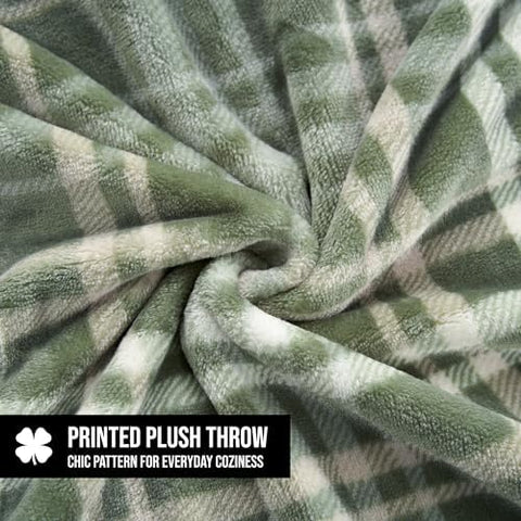 Lucky Brand throw draped on a sofa adding olive accent and cozy seating comfort