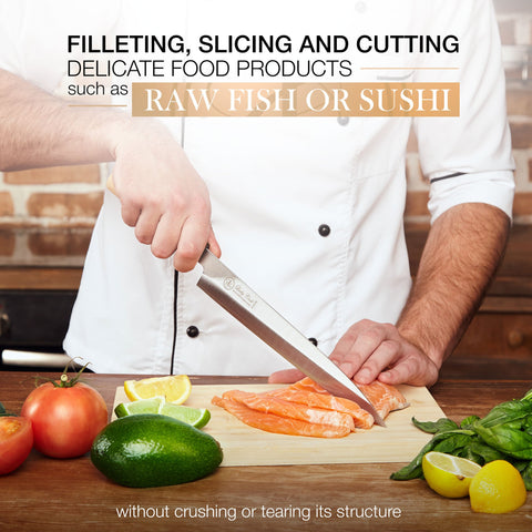 Lucky Cook blade close-up polished surface for smooth, precise slicing