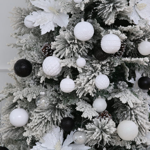 LUCKYCHRIS ornaments arranged on wreath showing easy seasonal accent use