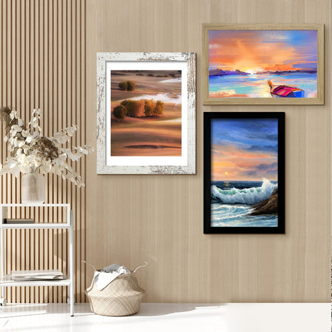 LUCKYLIFE frame next to ruler showing true 16x24 scale and accurate sizing benefit