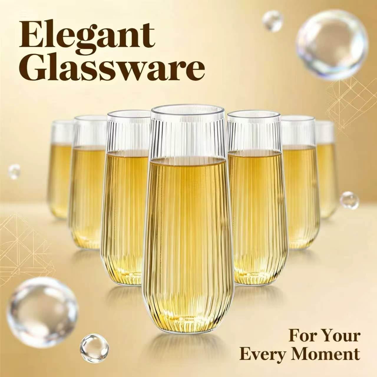 Lueumxc gold rim detail adding elegant look for upscale events