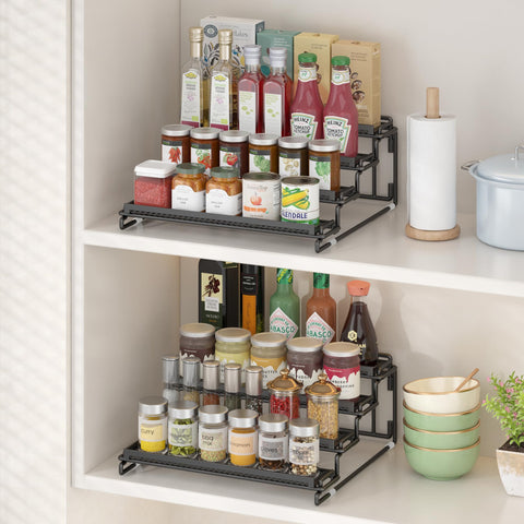 LUHENPING on countertop displaying quick-reach spices and neat kitchen styling