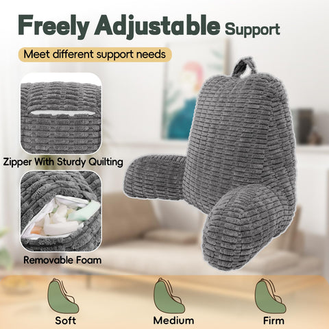 LUISOF size comparison with standard pillow showing larger support area