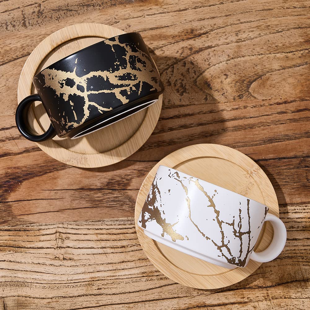 LUKA cups served with espresso illustrating café-style presentation benefit