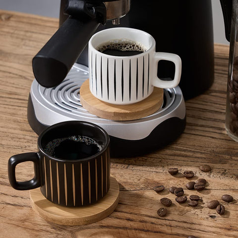 LUKA espresso set staged on breakfast table for inviting ambience
