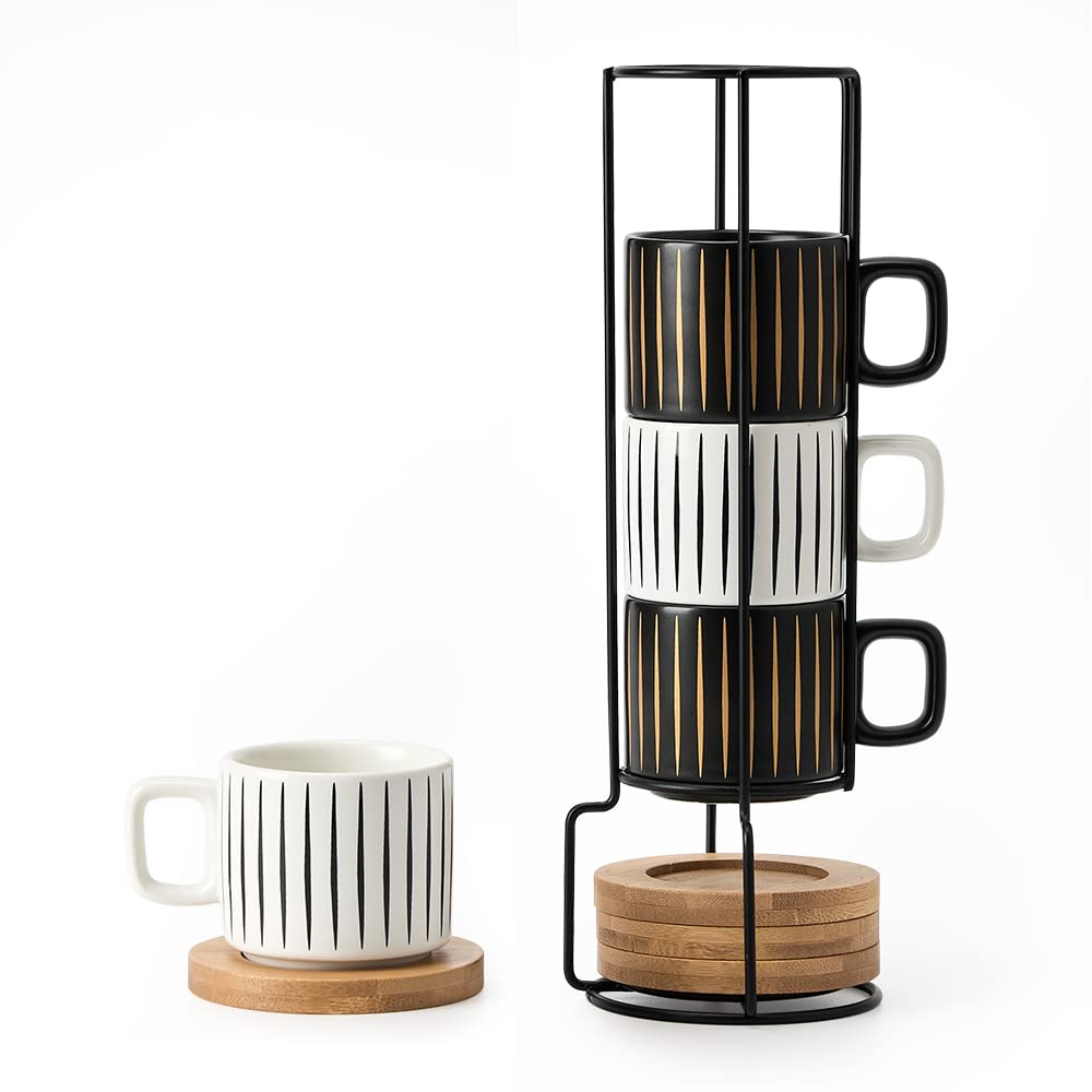 LUKA front view of stacked espresso cups showing neat organization