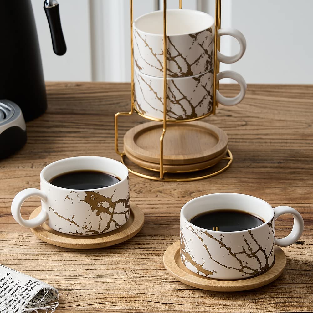 LUKA served espresso on tray for stylish presentation
