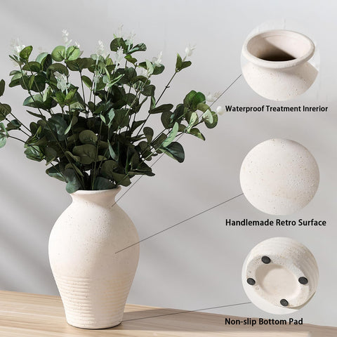 LUKA vase holding pampas grass demonstrating height and natural styling ease