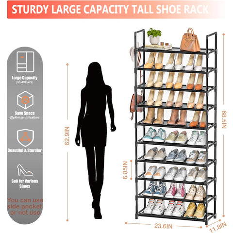 LUKYTOWER fabric shelf texture that wipes clean and protects shoes