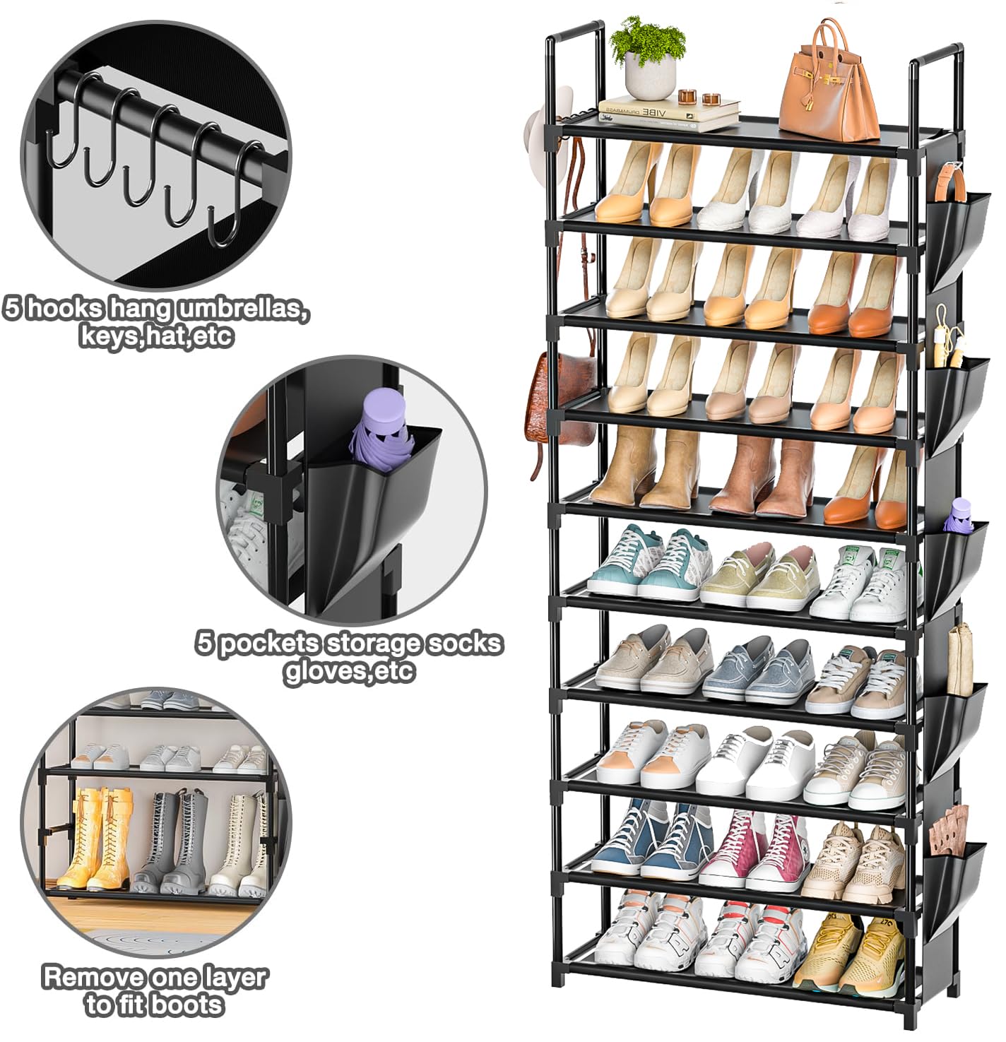 LUKYTOWER arranged in an entryway keeping shoes organized and visible