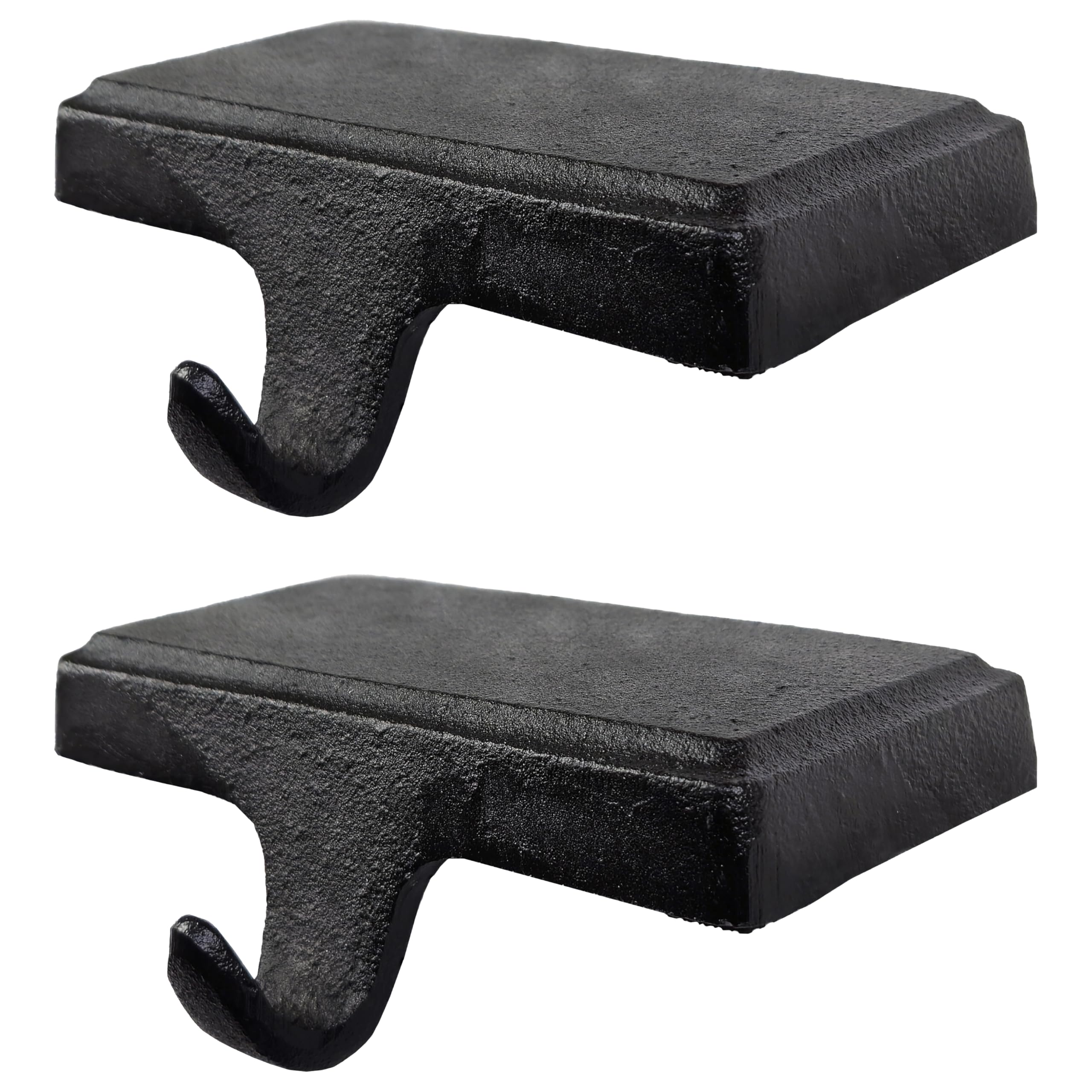 Lulu Decor front view showing pair of black cast iron holders providing secure display