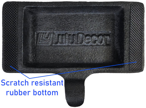 Lulu Decor in use with stocking hung securely demonstrating reliable hold