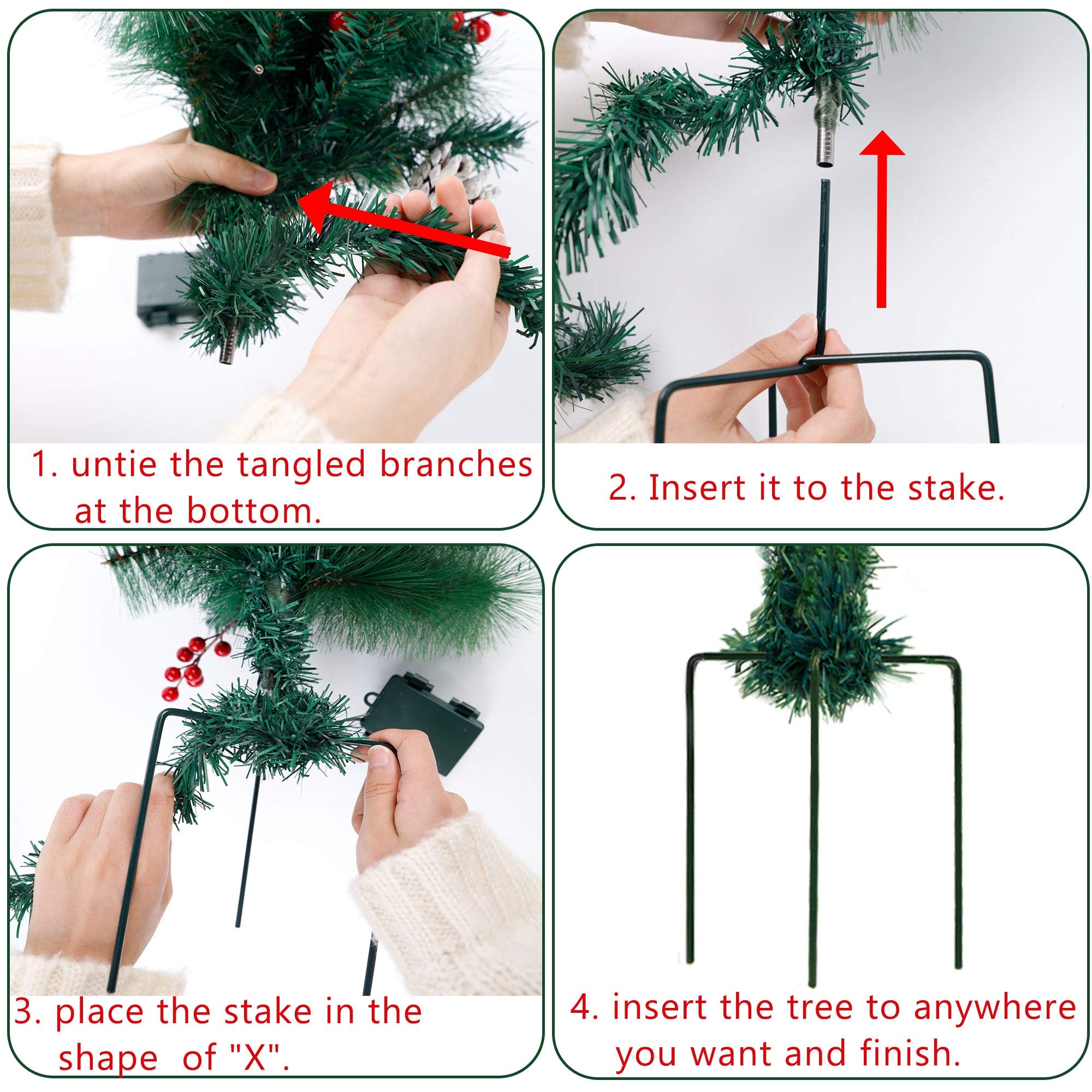 Lulu Home ground stake inserted into soil demonstrating stable outdoor placement