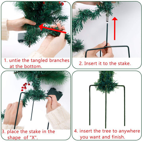 Lulu Home ground stake inserted into soil demonstrating stable outdoor placement