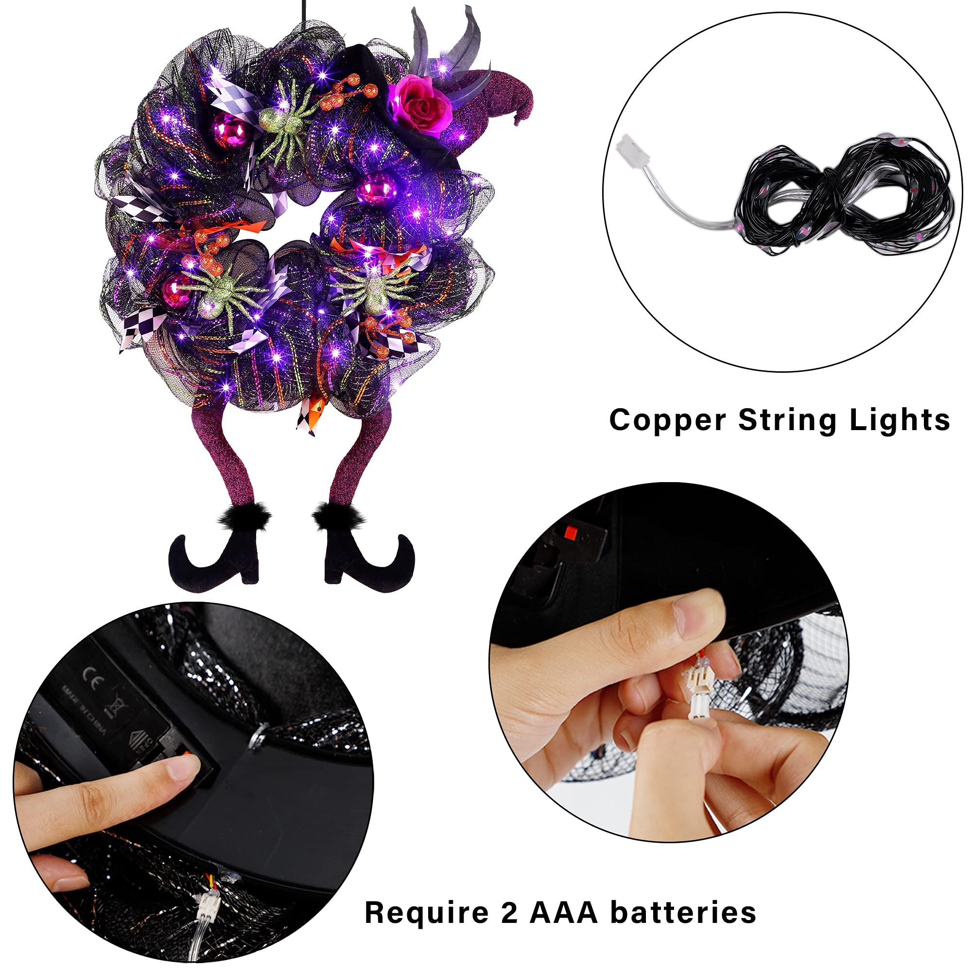 Lulu Home dangling witch legs detail creating playful Halloween character