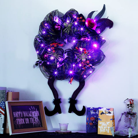Lulu Home purple LED string lights detail offering battery-powered glow
