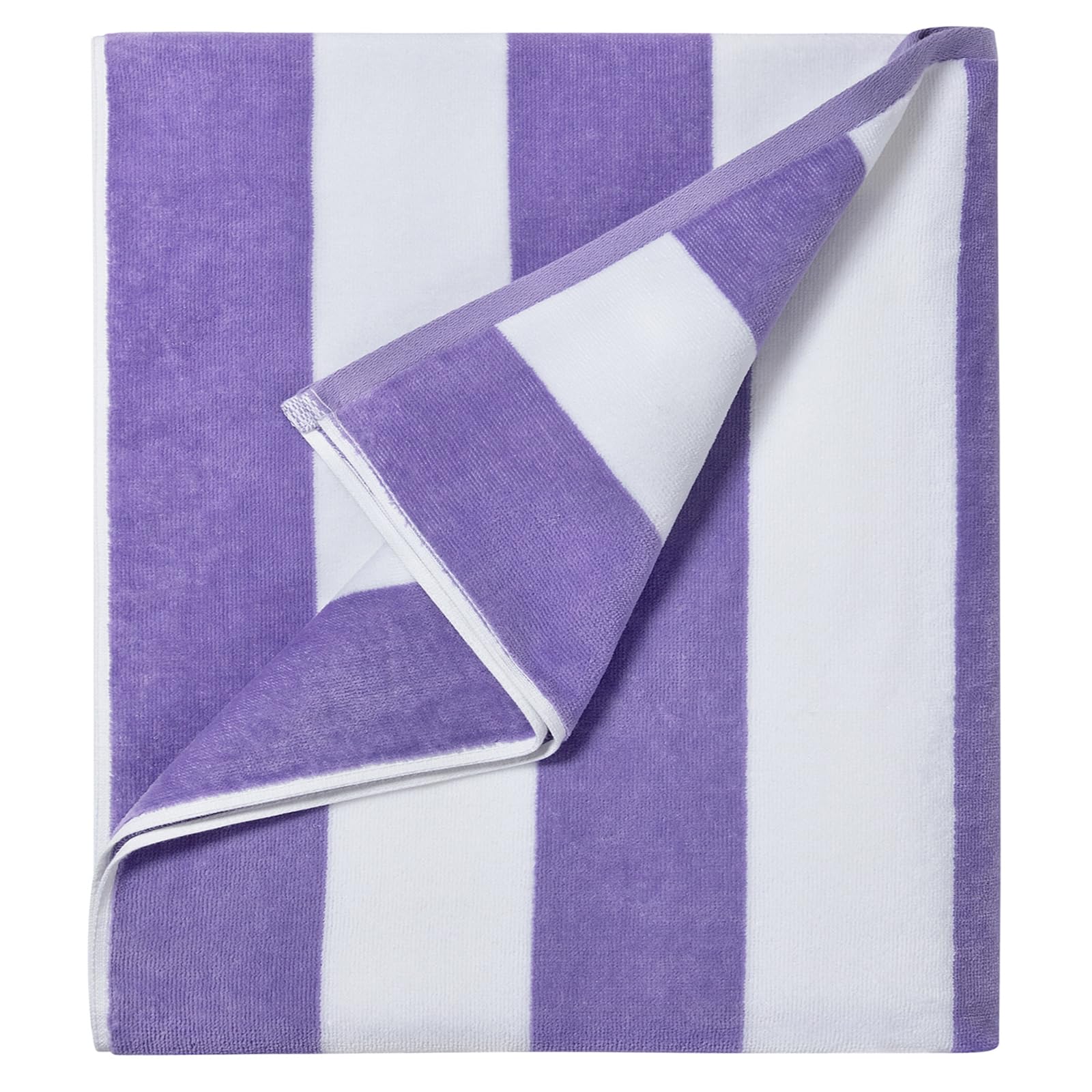 LULUHOME front folded striped towel showing neat packaging and generous size