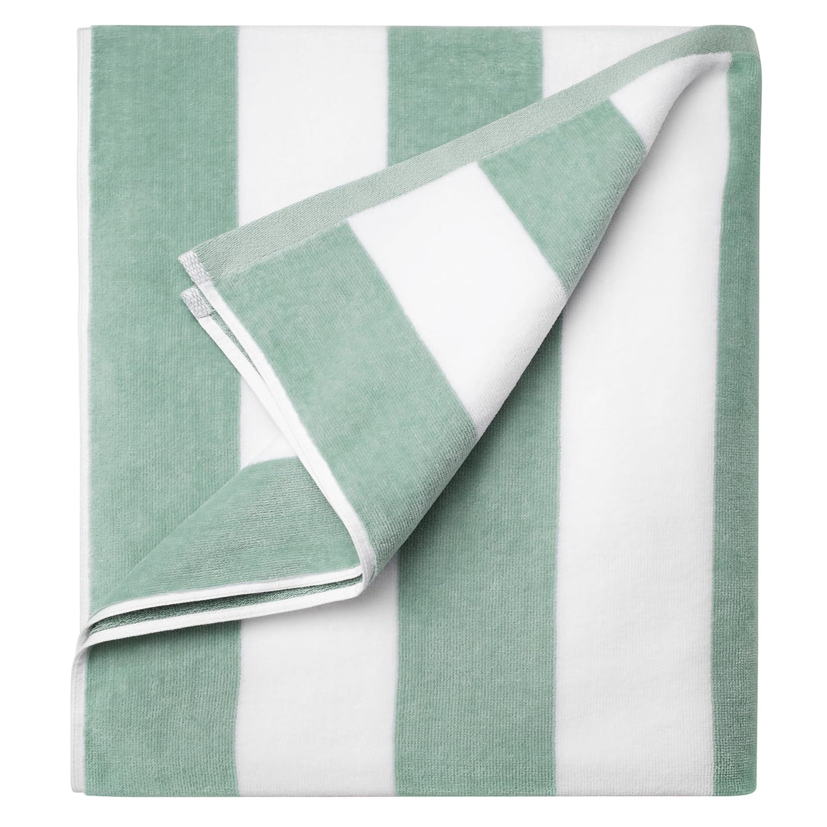 LULUHOME front view of striped towel showing full pattern and size benefits