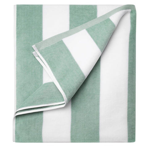 LULUHOME front view of striped towel showing full pattern and size benefits