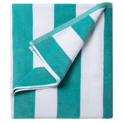 LULUHOME striped towel front view showing full-size coverage and comfort