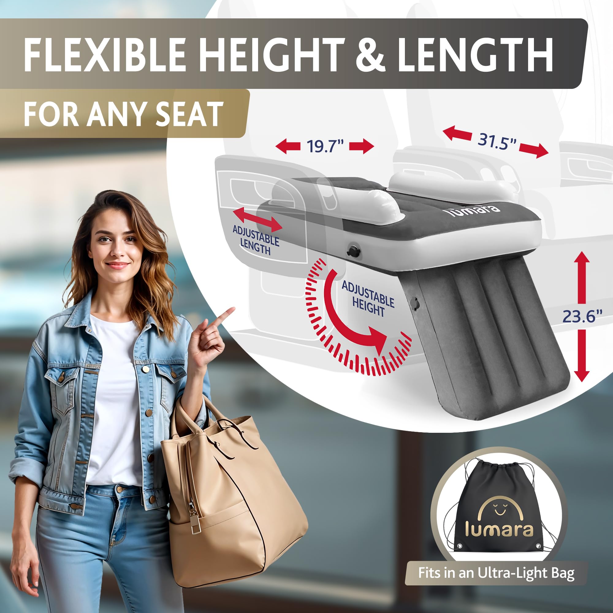 LUMARA compact packed travel pouch showing portability and easy storage benefit