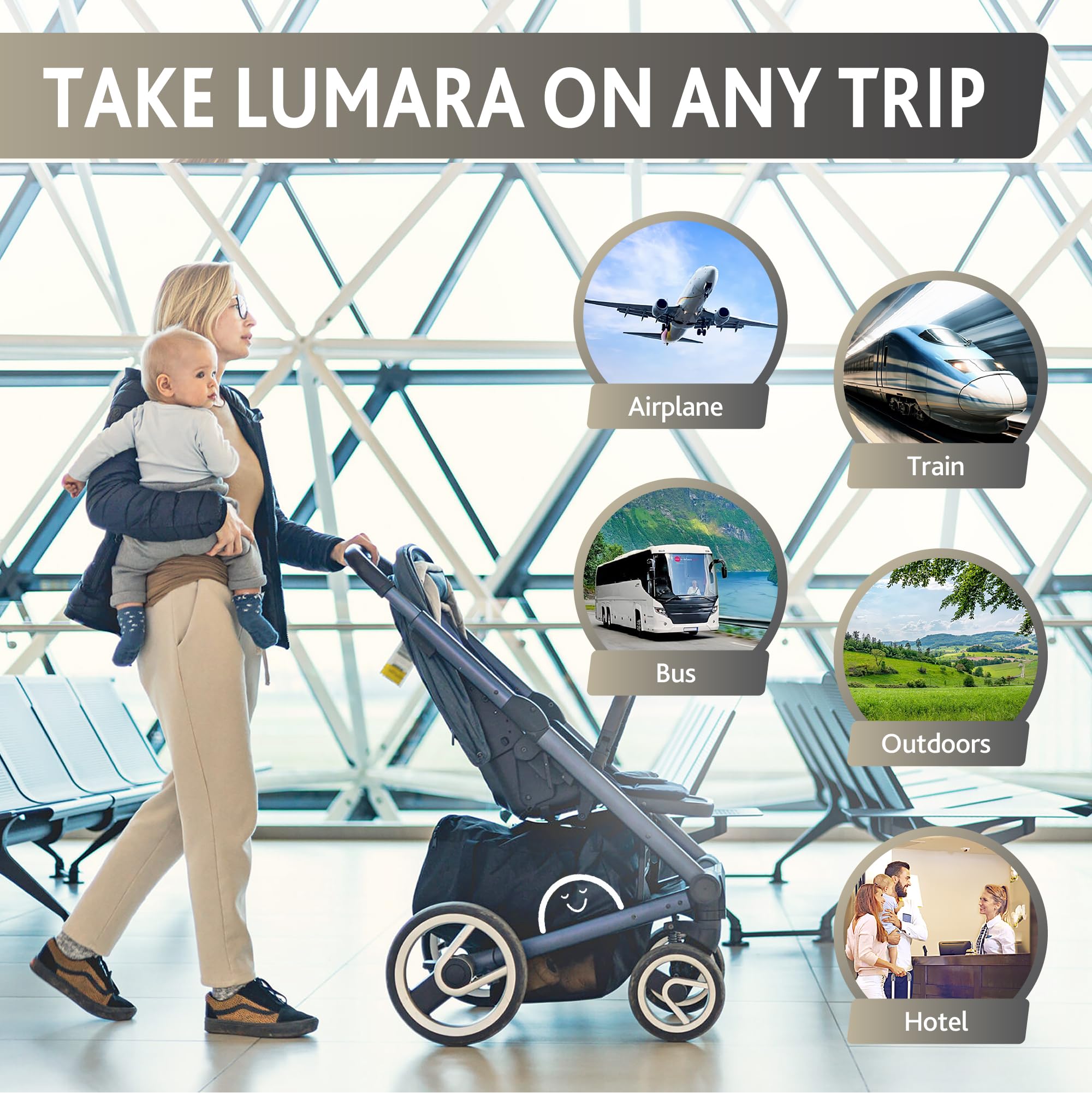 LUMARA repair kit and valves displayed for quick fixes and travel confidence